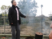 焼き芋作り・カーボン容器の特注の釜で焼きました。ホクホク