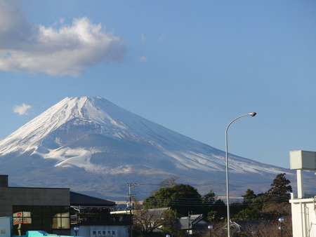 裾野市からの富士山と富士市からの富士山