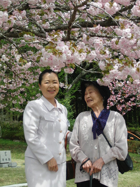 母と富士桜自然墓地公園へ花見に行ってきました