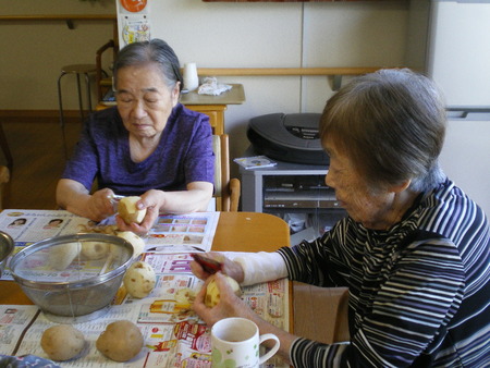ランチのお手伝い・ポテトサラダ、焼き魚、ゴーヤチャンプル