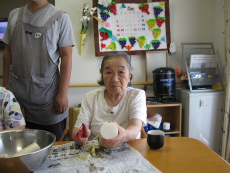 今日のランチは何かな。豚汁のようですが・・・
