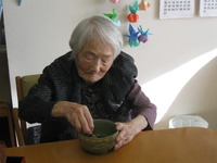 今日のおやつは皆さんでお抹茶を立てていただきました☆