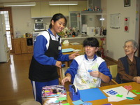 中学生の皆さんと午後はレクで楽しみました