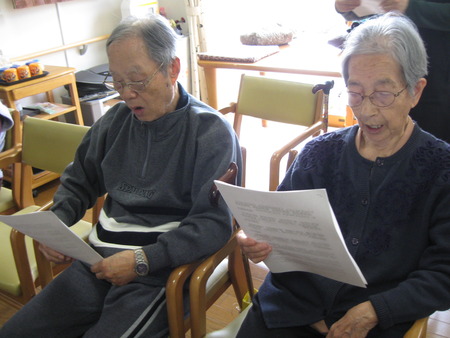 皆さんで発声練習です
