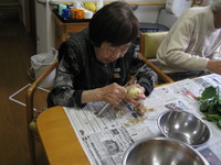 夕食の準備のお手伝い