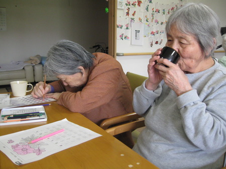 2人3脚からの茶畑の新芽が美しい・カレンダー作り