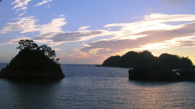 夏らしい夕映え！堂ヶ島