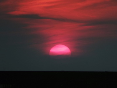 また明日ね―の夕陽！