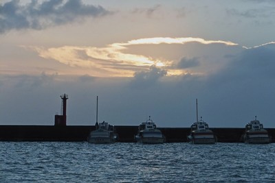 雨でも―　夕焼け！