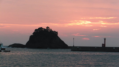 夕陽が海に帰った奇跡！
