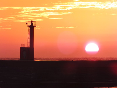 夕陽　灯台！