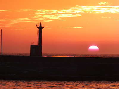 夕陽　灯台！