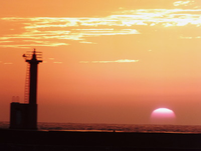 夕陽　灯台！