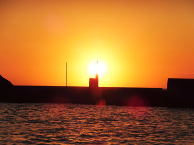 夕陽灯台！