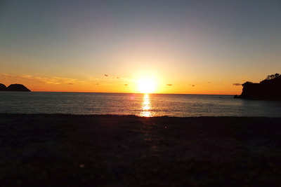 夕陽　今日も静かに！