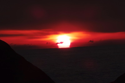うわぁ－来たぁー　だるま夕陽？