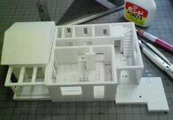 長泉K邸建築模型作製中