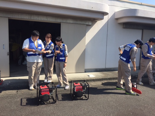 防災訓練ご苦労様でした！朝一に西木ノ宮、そして一色、若松町1丁目の取り組みです。