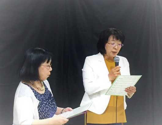 「母の笑顔は家族の太陽」ポルタデサンカクオープニングで堀田久美助産院所長のおはなしと相談