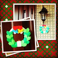 【origami・クリスマス】おりがみでクリスマスのリース 2016/12/26 11:55:00