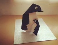 【origami・動物】おりがみでペンギンの親子 2016/06/24 11:55:00
