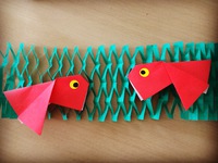 【origami・魚】おりがみで金魚 2016/06/27 11:55:00