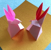 おりがみでお月見☆うさぎ☆