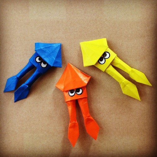 おりがみ教室いろは 暮らしを彩る折り紙 Origami Splatoon 折り紙でスプラトゥーン カラフルなイカ