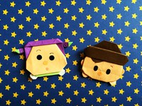 【origami・ツムツム・ディズニー】おりがみで『トイ・ストーリー』よりウッディ＆バズ