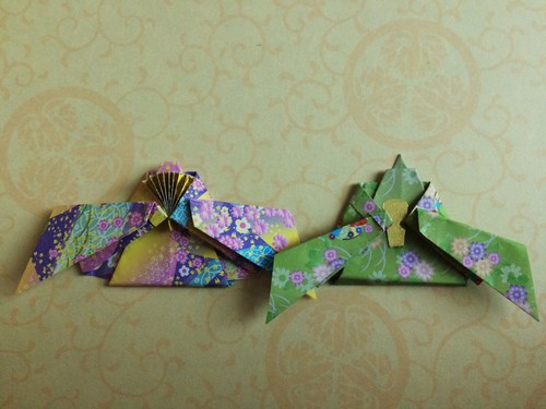 【origami・ひなまつり】おりがみでシンプルなひな人形