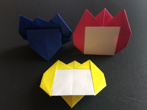 おりがみ教室いろは 暮らしを彩る折り紙 Origami 名札 おりがみで可愛いチューリップの名札