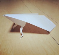 【origami・飛行機】足のついた飛行機 2016/03/10 11:55:00