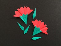 【origami・母の日】おりがみでカーネーション 2016/04/20 11:55:00