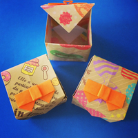 【origami・箱】おりがみで小さな箱