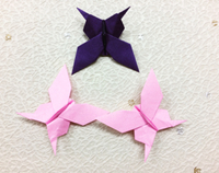 【origami/虫】おりがみで蝶・ちょう 2016/07/05 11:55:00