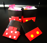 【origami・袋】おりがみでミッキー＆ミニー柄？紙袋 2016/06/13 11:55:00