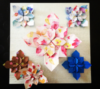 【origami・花】おりがみで紫陽花 2016/06/16 11:55:00
