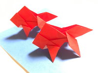 【origami・魚】おりがみで可愛い金魚 2017/08/31 08:00:00