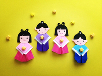 【origami・七夕】折り紙で織姫・彦星 2016/06/21 11:55:00