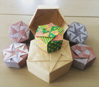 【origami・箱】おりがみで六角の箱 2016/06/29 11:55:00