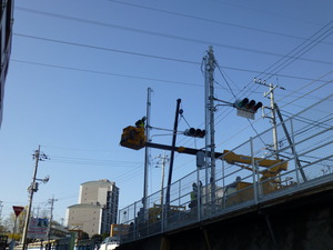 壱町田神川橋横、横断歩道信号機