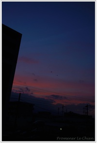 夕空に富士山シルエット＊今夜は・・・わりと。。。。。 2014/06/14 20:15:05