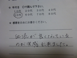 声:25 血流が良くなっている