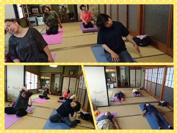 土曜日は自宅ヨガ教室、個人レッスンもやってます。