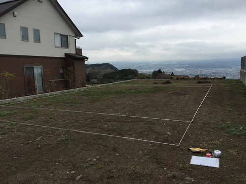 地縄を敷きました！