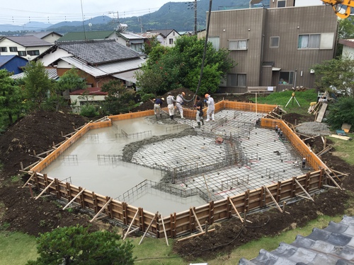 耐圧盤コンクリートの打設をしました！