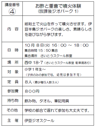 下田を遊ぶ･学ぶ体験講座(24.10～12月) 予約受付中 ！