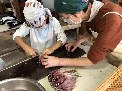 11/16（土）下田を遊ぶ学ぶ講座②干物づくり体験を見学♪