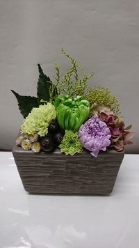 お悔やみのお花。