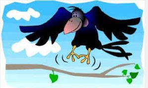カラスの巣立ち・見守る作業員★今朝の新聞より